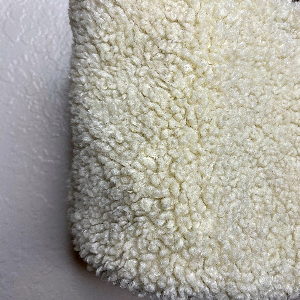 Cream fuzzy bag!